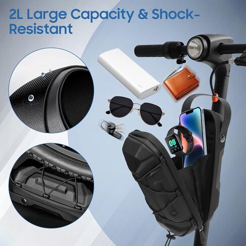 Electric Scooter Bag Storage,Quick Release & Inatallation,EVA Hardshell Scooters Storage Bag with Multicolor Drawstrings for Electric Scooter, Bikes,Ninesbot and NIU (3L) in Saudi Arabia