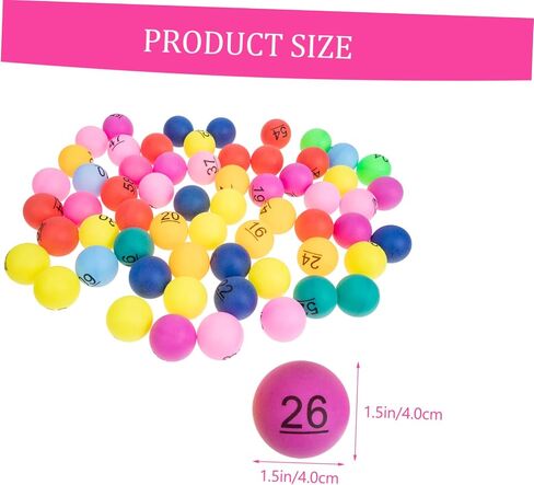 TOYANDONA 60pcs Raffle Balls for Bingo Games Premium Plastic Balls for Lottery Draws Party Activities and School Events Safe and Smooth Surface in Saudi Arabia