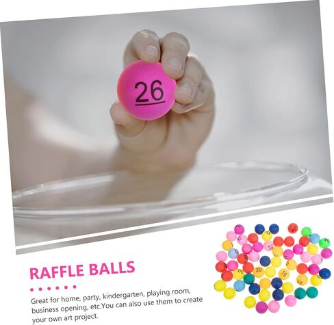 TOYANDONA 60pcs Raffle Balls for Bingo Games Premium Plastic Balls for Lottery Draws Party Activities and School Events Safe and Smooth Surface in Saudi Arabia
