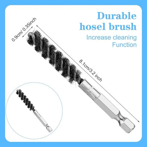 2pcs أداة تنظيف نادي الغولف الجولف من الفولاذ المقاوم للصدأ والفرشاة النحاسية Hosel Electric Drilling Cleaning Writh و Hex Shank Handle Brush Drill Writ in Kuwait