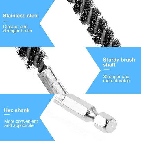 2pcs أداة تنظيف نادي الغولف الجولف من الفولاذ المقاوم للصدأ والفرشاة النحاسية Hosel Electric Drilling Cleaning Writh و Hex Shank Handle Brush Drill Writ in Kuwait