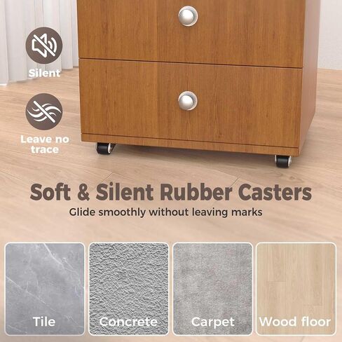 Mini Low Profile Fixed Caster Wheels, Side Mount Caster Fit for Wooden Furniture, Cabinets, and Underbed Drawers - 0.9 Inch Silent Rubber Rolling Wheel with Screws (2) in Saudi Arabia