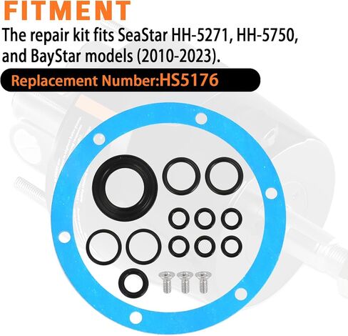 طقم إصلاح ختم التوجيه Helm Seal متوافق مع Sea Star ، إعادة بناء طقم الختم الهيدروليكي لسيارة Sea Star Helms OEM#HS5176 استبدال in Saudi Arabia