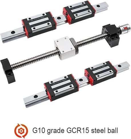 2 PCS 1000mm HGR20 أدلة خطية + 4 PCS HGW20CC كتل العربات + 1 SET 1000MM SFU1605 BALL SCELT مع مقرن 8 مم لـ CNC (SFU1605 HGH15CA) in Kuwait