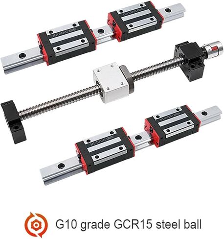 2 Pcs 1000mm HGR20 Linear Guides + 4 Pcs HGW20CC Blocks Carriages + 1 Set 1000mm SFU1605 Ball Screw Kit with 8mm Coupler for CNC(SFU1605 HGH15CA) in Saudi Arabia