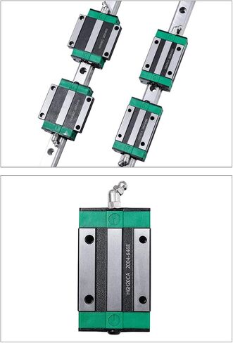 2pcs Hgr15 100mm 300mm إلى 1500mm دليل خطي مربع السكك الحديدية +4pc Hgh15ca Hgw15cc flang cnc router engraving (2 rail 4hgw15cc ، 700mm) in Saudi Arabia