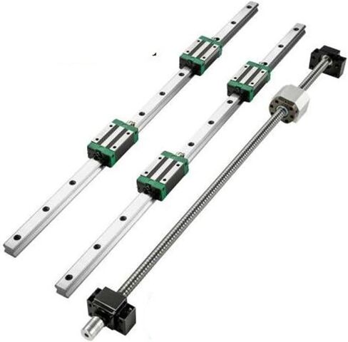 HGR20 2PCS دليل الدليل الخطي 600-2000 مم 4pcs كتل الشريحة RM1605 كرات W/Ball Nut BF12/BK12 NUT ROUTERS (2PCS HGR20-2000MM) in Saudi Arabia