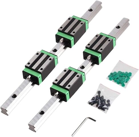 2PCS دليل خطية RAIL HGR15 300MM-1500MM + 4PCS HGH15CA عربات الشريحة لقطع غيار الطابعة CNC 3D (1500 مم) in Saudi Arabia