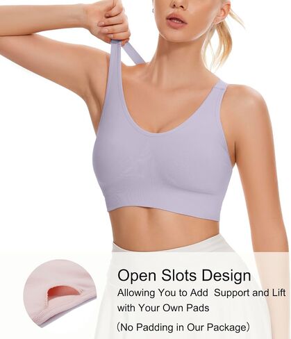 Sports Bra for Women Unpadded Medium Support Criss Cross Back Strappy Workout Bra High Impact Gym Activewear Top in Saudi Arabia