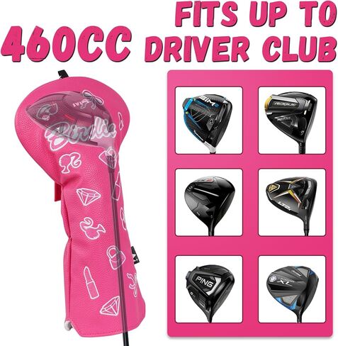 Craftsman Golf Lipstick Diamond Handbag Bow Pink 460 CC Golf Driver Headcover Cover Gift for Women in Saudi Arabia
