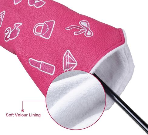 Craftsman Golf Lipstick Diamond Handbag Bow Pink 460 CC Golf Driver Headcover Cover Gift for Women in Saudi Arabia