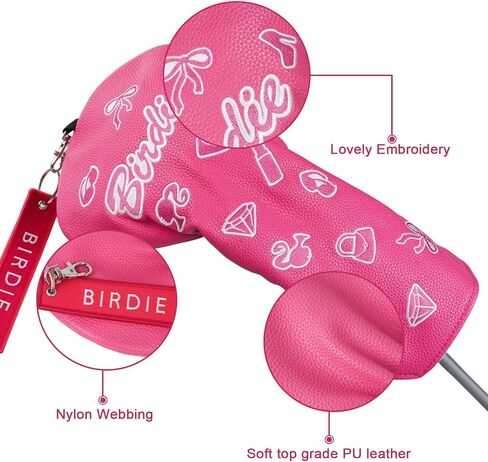 Craftsman Golf Lipstick Diamond Handbag Bow Pink 460 CC Golf Driver Headcover Cover Gift for Women in Saudi Arabia