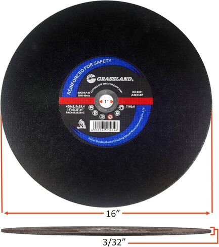 قرص القطع ، عجلة القطع الصلب لمشاهدة ختم - 16 "× 3/32" × 1 " - T41 (حزمة 10) in Saudi Arabia