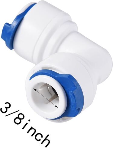 3/8" OD Quick Connect Push in to Connect Water Tube Fitting for RO Reverse Osmosis Water Filter (Ball Valve + T + I + L + Y, 16 Pack),White in Kuwait