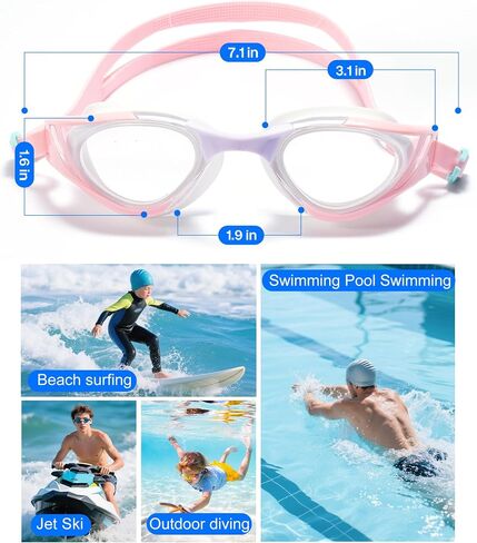 Seasprint 2pcs نظارات السباحة ، منظر واضح للغاية ، نظارات للسباحة للبالغين ، مناسبة لجميع أنواع برامج السباحة in Kuwait