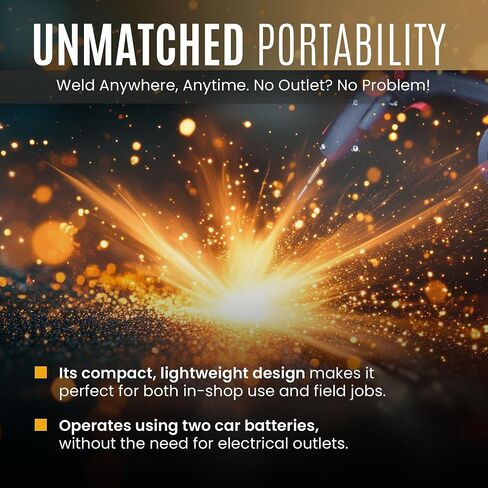 ReadyWelder® by Broco® Portable Welder Machine, Battery Powered MIG Welder, On-the-Go Welding for Steel, Aluminum & More, Includes Carrying Case in Saudi Arabia