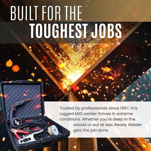 ReadyWelder® by Broco® Portable Welder Machine, Battery Powered MIG Welder, On-the-Go Welding for Steel, Aluminum & More, Includes Carrying Case in Saudi Arabia
