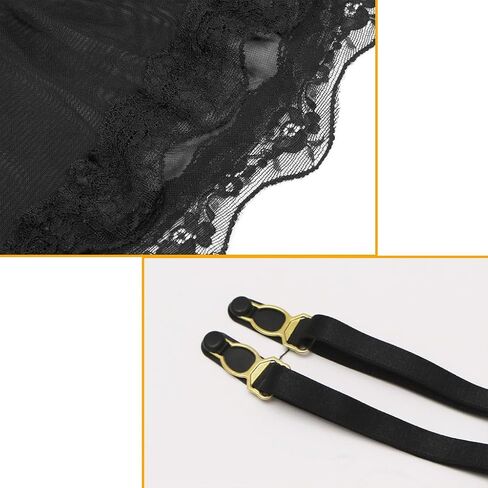 Women Lace Mesh Garter Belts Belt Marter Skirt for Highs Gockits Mini Dress in Kuwait