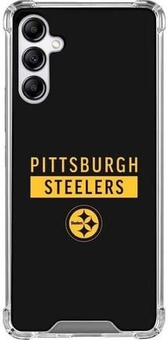 Skinit Clear Phone Case Compatible with Galaxy A14 5G - Officially Licensed NFL Pittsburgh Steelers Black Performance Series Design in Saudi Arabia