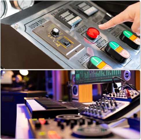 Meccanixity 5pcs ABS ومقابض النحاس الجهد 1/4 "وحدة التحكم في الصوت TOP HAT مقبض لأدوات الجيتار AUDIO AUDIO MIXER AMPLIFIER GRAY in Saudi Arabia