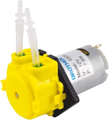 12V DIY Dosing pump Peristaltic dosing Head For Aquarium Lab Analytical water(Yellow,12V) in Saudi Arabia