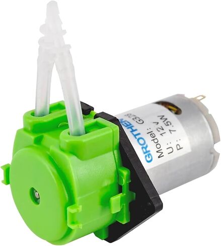 12V DIY Dosing pump Peristaltic dosing Head For Aquarium Lab Analytical water(Yellow,12V) in Saudi Arabia