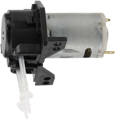 12V/24V Colour Mini Peristaltic Pump Dosing Pump For Aquarium Lab Analytical Water(Black,24V whole pump) in Saudi Arabia
