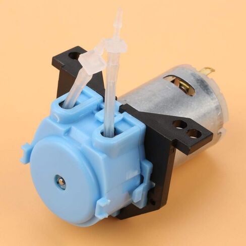 12V/24V Colour Mini Peristaltic Pump Dosing Pump For Aquarium Lab Analytical Water(Black,24V whole pump) in Saudi Arabia