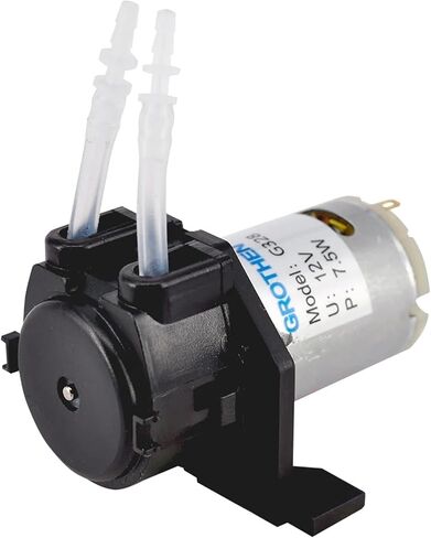 12V D2 2 * 4mm Dosing Pump Peristaltic Head For Lab Chemical Water D2: 5-40 Ml/min(Yellow,12V) in Saudi Arabia