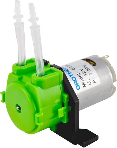 12V D2 2 * 4mm Dosing Pump Peristaltic Head For Lab Chemical Water D2: 5-40 Ml/min(Yellow,12V) in Saudi Arabia