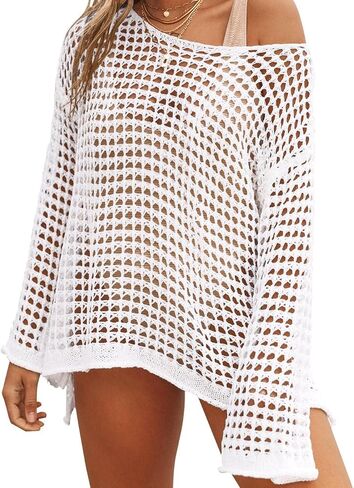 Bashafo Beach Coverup for Women Bathing Suit Coverup Long Sleeve Beach Cover Up in Kuwait
