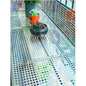 304 Stainless Steel Perforated Sheet for Cat Balcony Nets, Leakproof Window Anti-Fall Mesh Pad, Decorative Anti-Theft Screen Grilles (35x230cm) - Industrial Metal Plate in Saudi Arabia