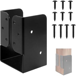 4 Pack 2X4 Concealed Joist Hanger Bracket for Wood, Pergola Rafter Bracket 2 x 4 Powder Coated Black with Screws for Beam/Swing/Handrail/Fence in Saudi Arabia
