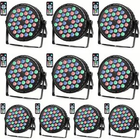 Stage Lights 36 LED RGB DJ Par Light Remote & DMX Controlled Sound Activated Uplights for Wedding Birthday Club Christmas Music Show Dance Party Stage Lighting-10 Pack in Saudi Arabia