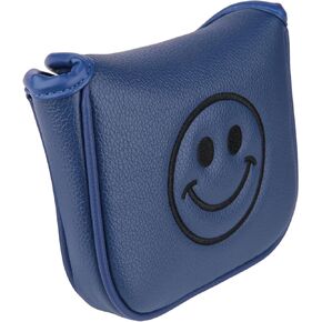 Golf Club Center Shaft Square Mallet Putter Head Cover Soft Leather with Embroidery Magnetic Closure in Kuwait