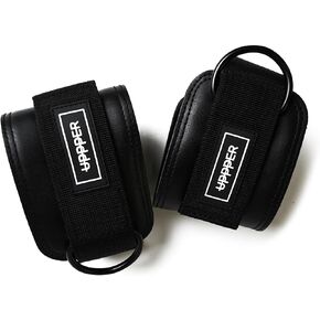 UPPPER Ankle Straps for Cable Machines (Pair) – Adjustable Padded Gym Cable Cuff Attachment, Double D-Ring, Premium Quality – Ideal for Kickbacks, Glute Workouts & Leg Exercises for Women & Men in Saudi Arabia