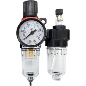 AFR2000 AFC2000 G1/4" Air Filter Regulator Combination Lubricator Two Union Treatment Oil Water Separation(with pc6mm Fitting) in Saudi Arabia