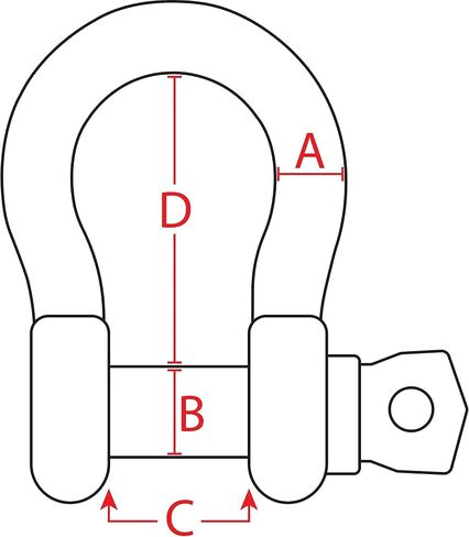 Extreme Max 3006.8321 BoatTector Stainless Steel Anchor Shackle - 7/16" in Saudi Arabia