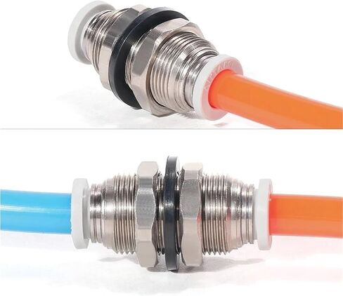 1PCS PM/BPM-4/6/8/10/12 Pneumatic Quick Coupling Bulkhead Union/Metal Bulkhead Female Connector(PM10) in Saudi Arabia