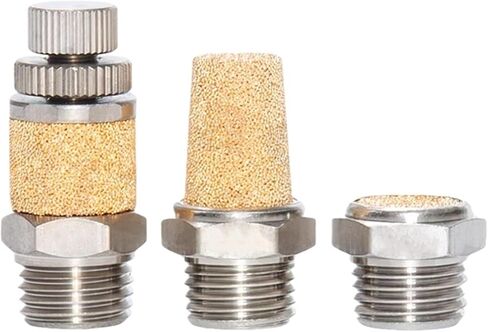 1PCS العادم كاتم الصوت مسطح/THROTTLE BSL/BESL/BSLM M5 1/8 "1/4" 3/8 "1/2" مرشح ضوضاء تركيبات كاتم الصوت (BSL-03) in Saudi Arabia