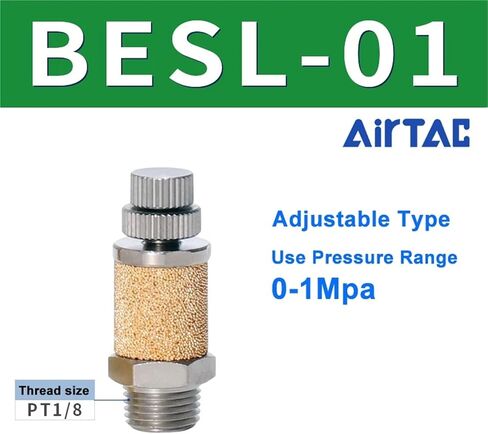 1PCS العادم كاتم الصوت مسطح/THROTTLE BSL/BESL/BSLM M5 1/8 "1/4" 3/8 "1/2" مرشح ضوضاء تركيبات كاتم الصوت (BSL-03) in Saudi Arabia