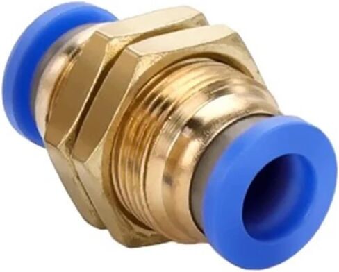 5 Pack 4mm 6mm 8mm 10mm 12mm OD Tubing PM Straight Pneumatic Air Fittings Bulkhead Fittings Push-On Quick Release Connectors(PM-12) in Kuwait