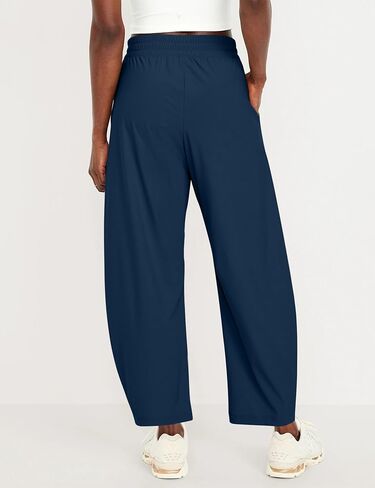 سروال الكاحل من Ugerlov للسيدات سراويل جافة خفيفة الوزن على الساق واسعة الساق عالية الخصر بخصر مع جيوب in Kuwait