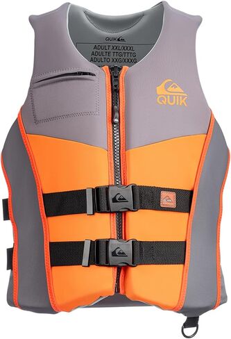 QUIKSILVER Men's Life Vest, USCG and Transport Canada Approved Evoprene PFD, Personal Flotation Device Level 70 Buoyancy Aid for Boating Fishing Kayaking Water Sports in Saudi Arabia