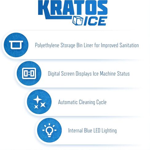 Kratos 69K-910 Full Dice Undercounter Ice Machine, 265 lb. Daily Production, 75 lb. Bin Capacity in Saudi Arabia
