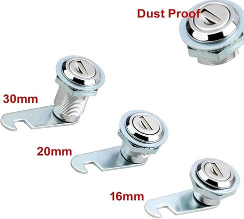 Cam Lock with 16 20 30mm for Outdoor Mailbox File Cabinet Tool Box Locker Furniture Hardware Rarelock MX06 1Pcs(Key Aliked 16mm) in Saudi Arabia