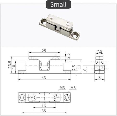 Stainless Steel Bead Lock Cabinet Door Suction Outdoor Rugged and Automatic Equipment Buckle 1Pcs(316 Steel) in Saudi Arabia
