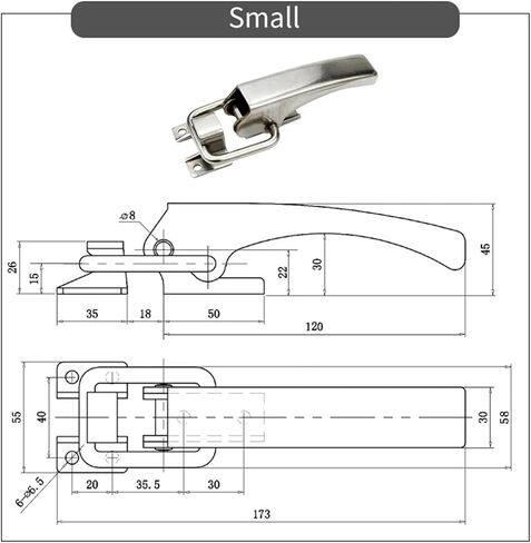 Heavy Duty Toggle Hasp Stainless Steel Large Toggle Hasp Latch Heavy Equipment Latch Door Lock Door Latch Industrial Equipment 1Pcs(Big) in Saudi Arabia