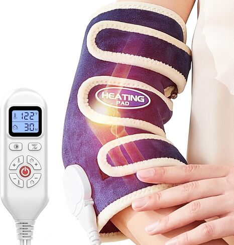 CAMECO Cordless Ankle Massager for Pain Relief, Rechargeable Heating Pad Wrap with Vibration Massage for Achilles Tendonitis, 3000 mAh Battery Heated Foot Ankle Brace for Heel Pain Home Office Travel in Saudi Arabia