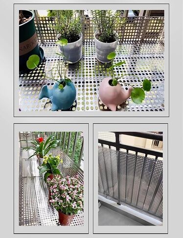 304 Stainless Steel Expanded Metal Mesh Sheet - Round Hole Perforated Panels for Balcony Railing Decoration & Protection, 15x100cm, Durable & Stylish Design in Saudi Arabia